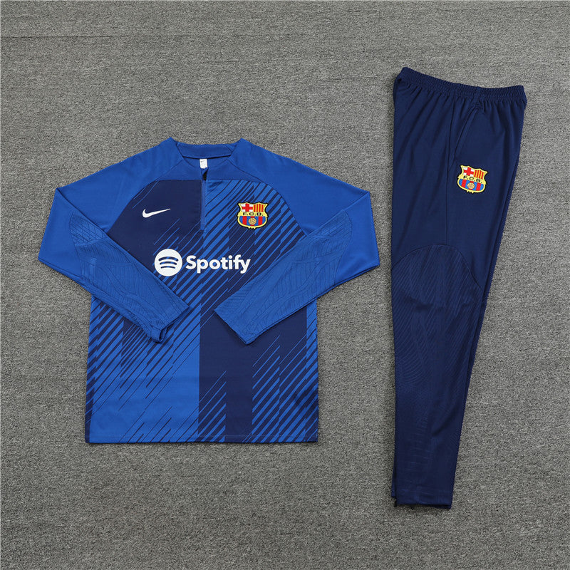 Conjunto de Treino Barcelona 23/24 Azul Marinho