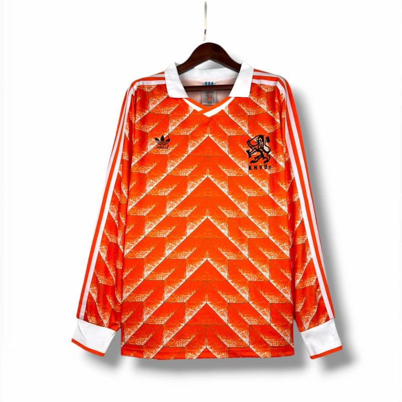 Camisa Holanda 1988 Manga Longa Retrô