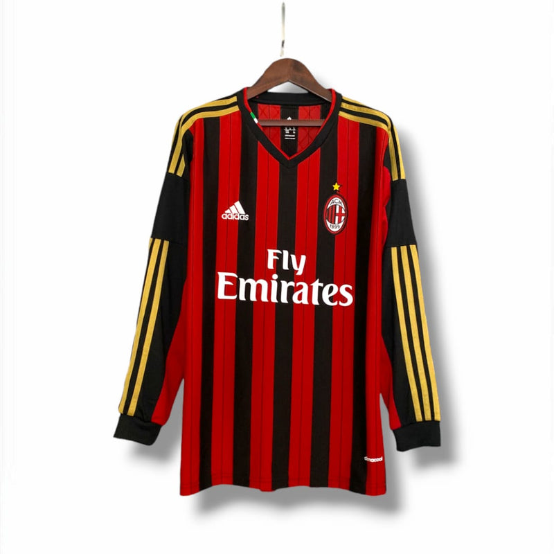 Camisa Ac Milan 2013/14 Manga Longa Retrô