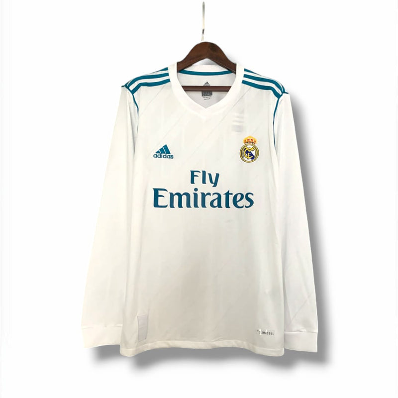 Camisa Real Madrid 2017/18 Manga Longa Retrô