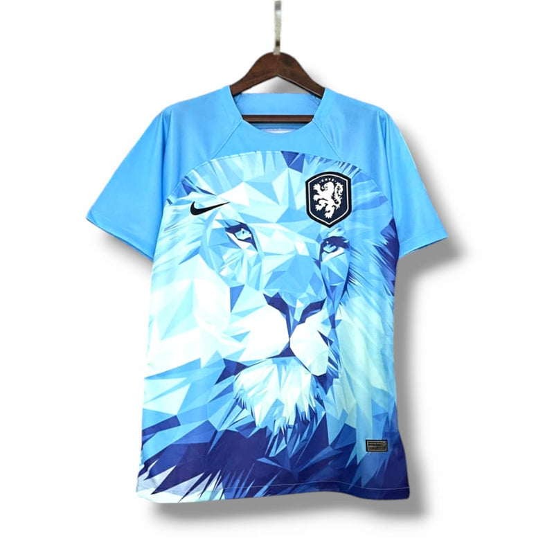 Camisa Holanda Edição Especial Leão 2024/25 Azul Celeste - Nike - Masculino Torcedor