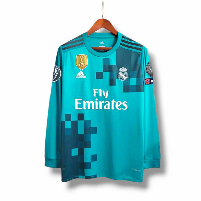 Camisa 3 Real Madrid  2017/18 - RONALDO 7 Manga Longa + Patchs
