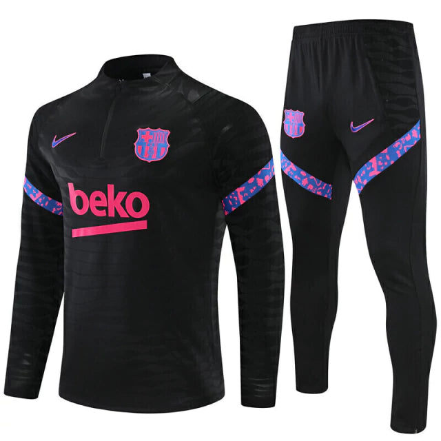 Conjunto de Treino Barcelona - Preto/Rosa