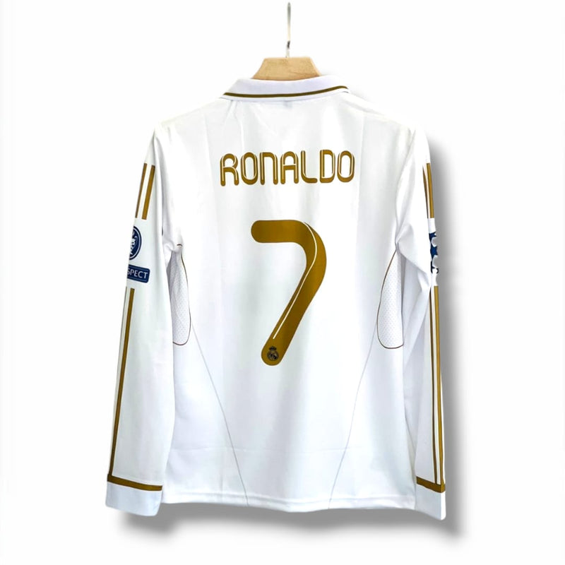Camisa Real Madrid 2011/12 RONALDO 7 - Manga Longa + Patchs