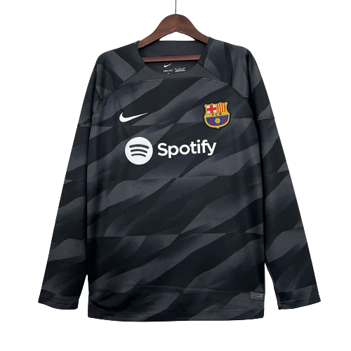 Camisa Barcelona - 23/24 - Manga Longa - Preto