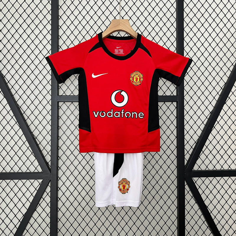 Kit Infantil Manchester United 2002/04 Retrô