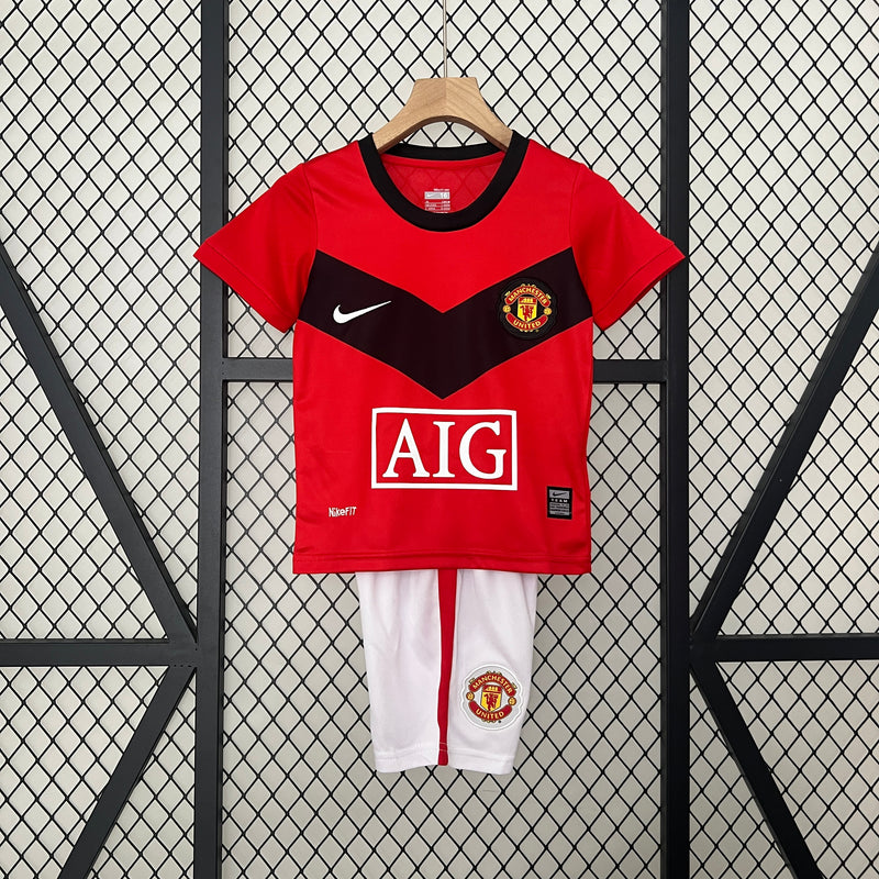 Kit Infantil Manchester United 2009/10 Retrô