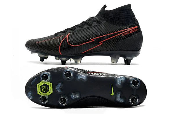 Chuteira Nike Mercurial Superfly 7 Elite SG - PRO Anti Clog Black/Red - Cano Alto