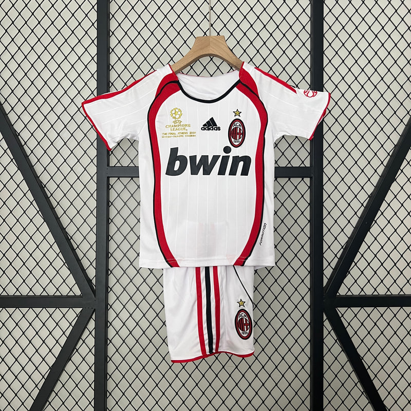 Kit Infantil Ac Milan 2006/07 UCL Retrô