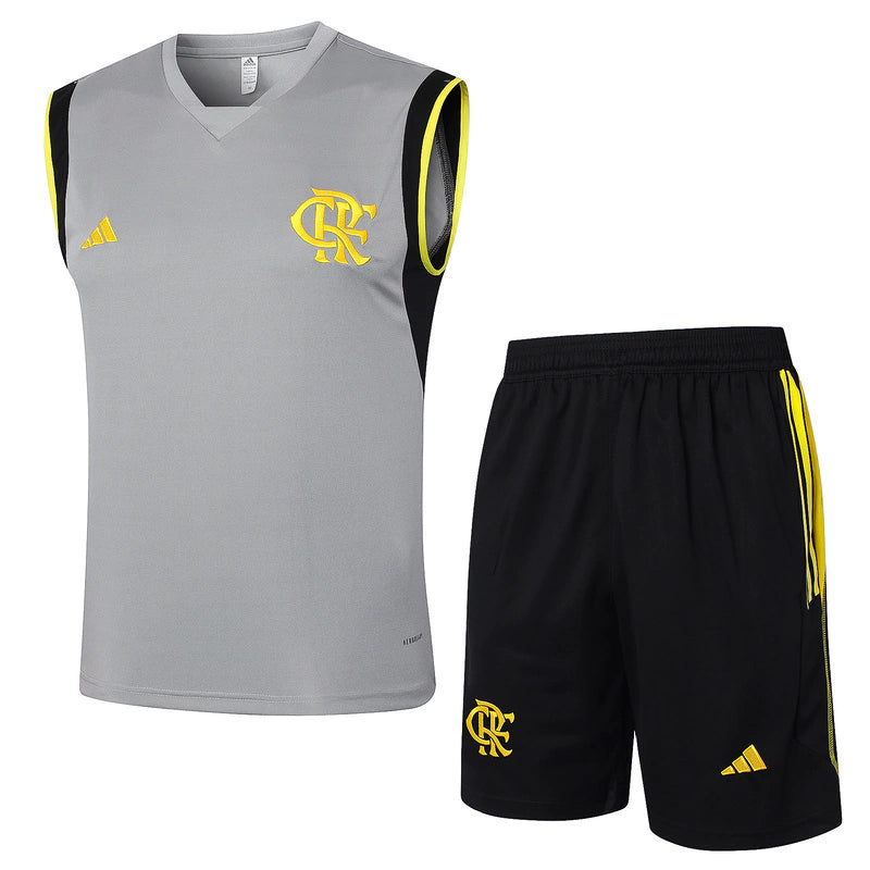 Kit Treino Flamengo Adidas 2024/25 Regata e Shorts