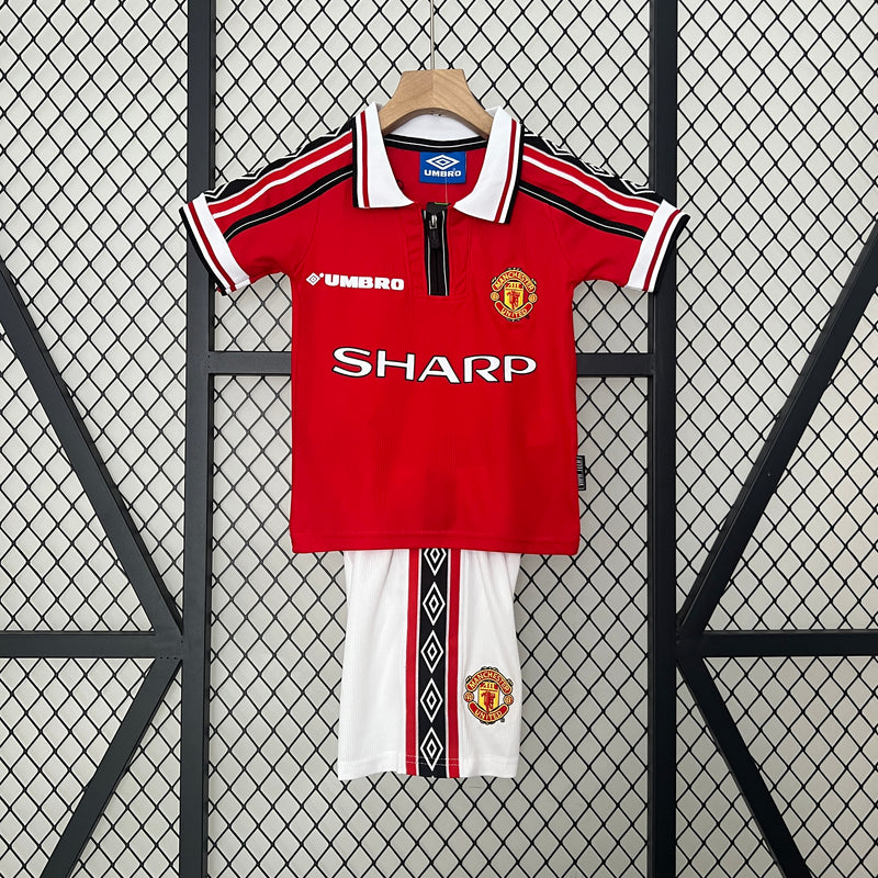 Kit Infantil Manchester United 1998/99 Retrô