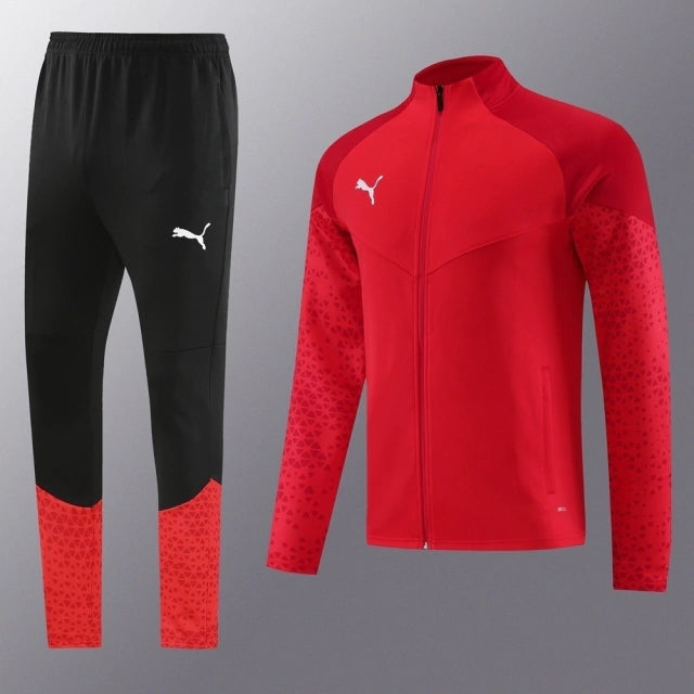 Conjunto de Agasalho Puma Vermelho e Preto / 734