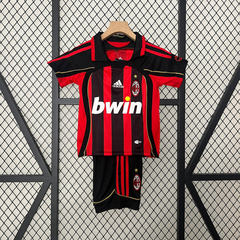 Kit Infantil Ac Milan 2006/07 Home Retrô / 4-14 Anos