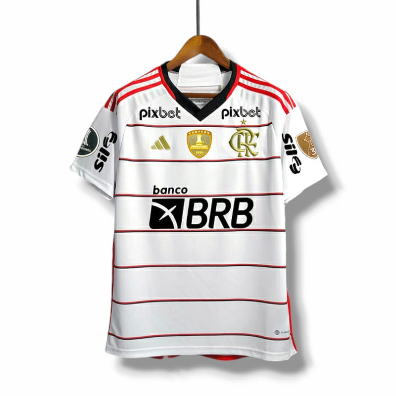 Camisa Flamengo 2023/24 away Full patrocínio + patches