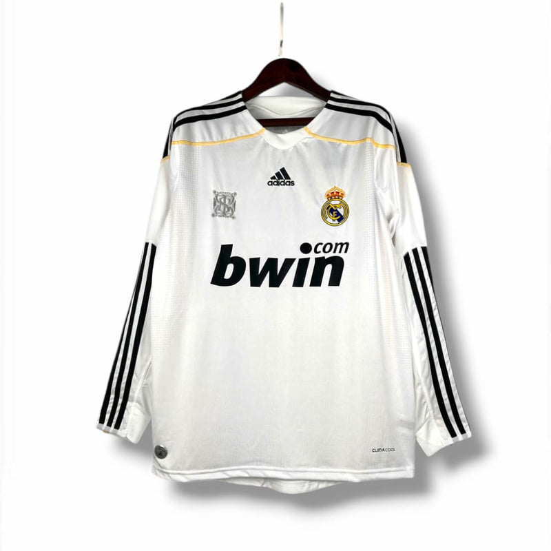 Camisa Real Madrid 2009/10 Manga Longa Retrô Home