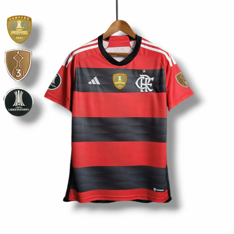 Camisa Flamengo 2023/24 Home + Patchs