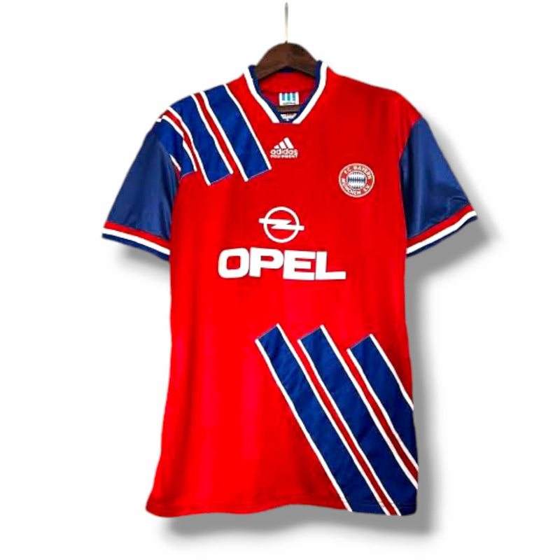 Camisa Retrô Bayern de Munique I 1993/1995 - Masculina Adidas - Azul e vermelha