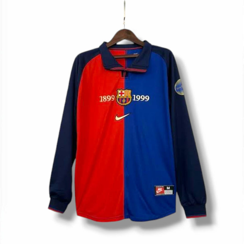 Camisa Barcelona Centenário Manga Longa Retrô