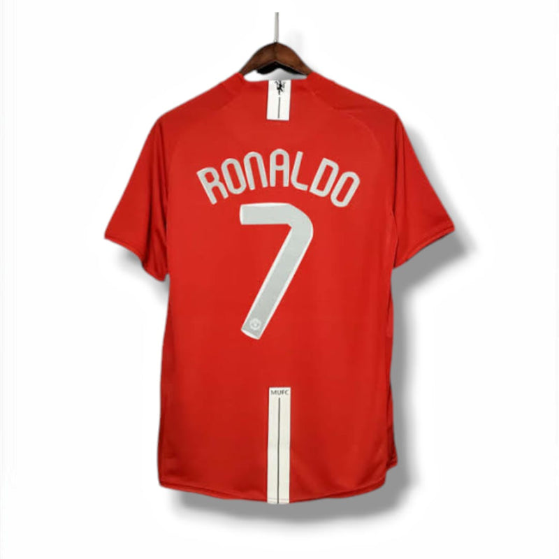 Camisa Retrô Manchester United 2007/08 RONALDO 7 + Patch Champions