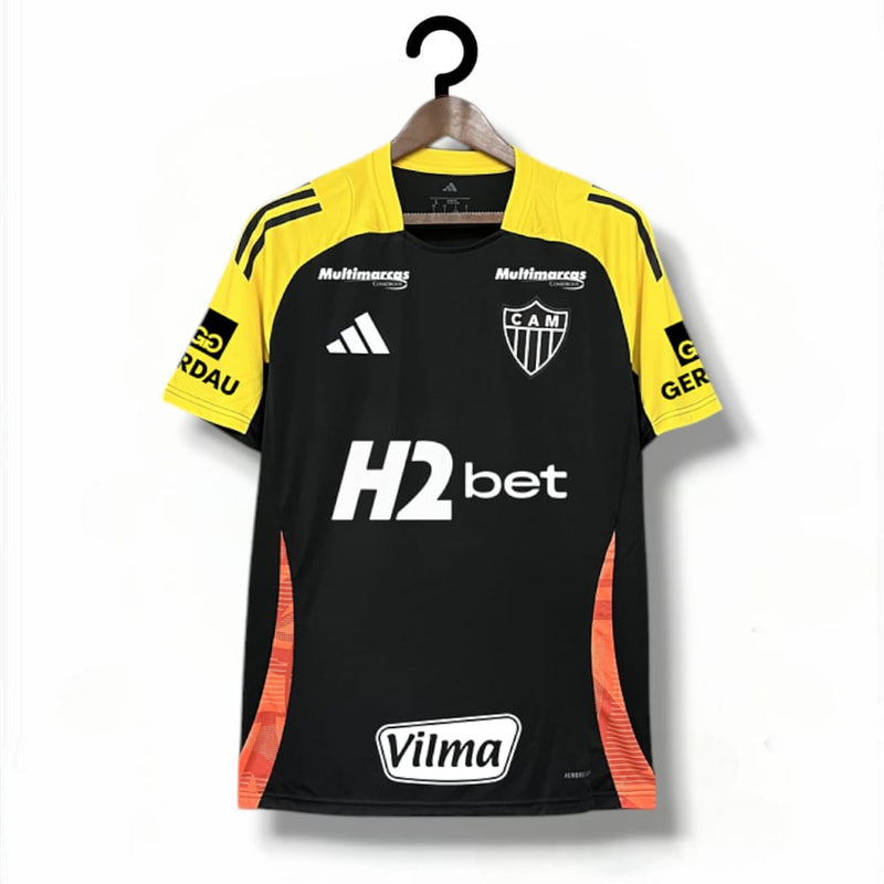 Camisa Atlético Mineiro 2025/26 Treino Black C/ PATROCÍNIOS