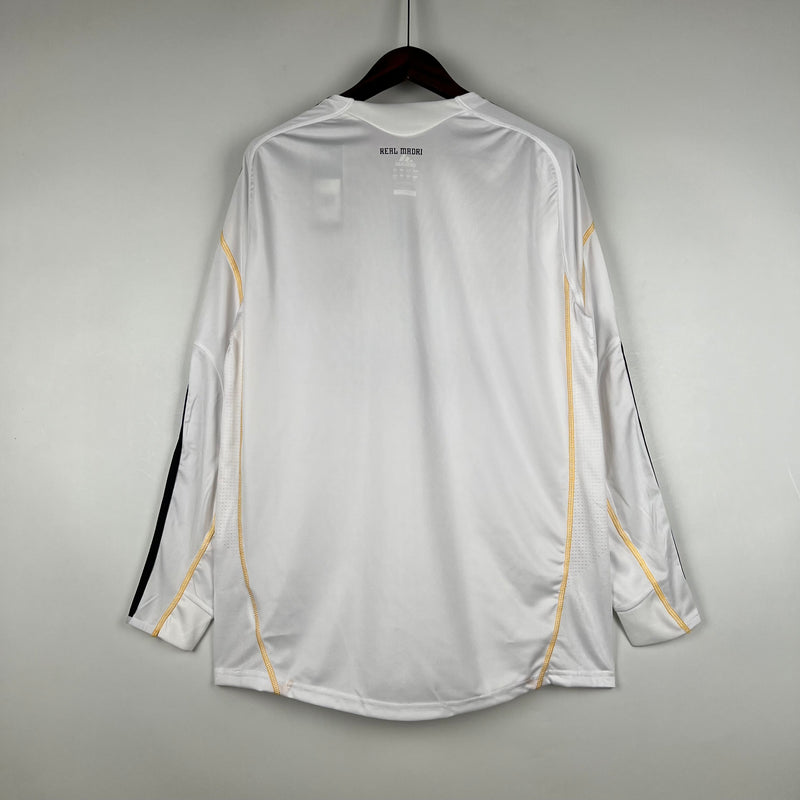 Camisa Real Madrid 2009/10 Manga Longa Retrô Home