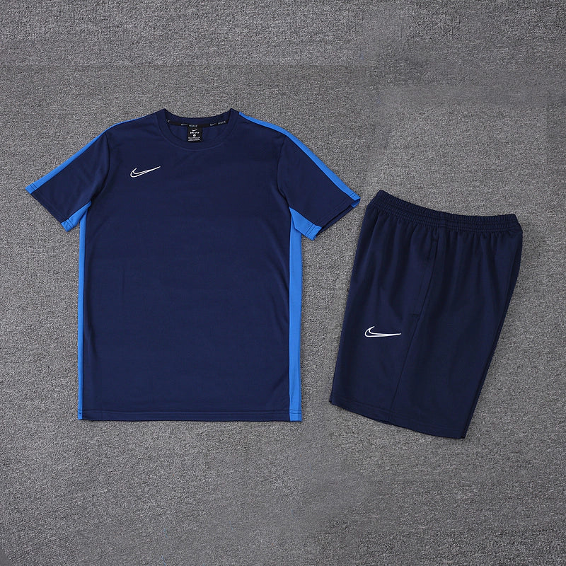 Kit Treino Nike Masculino Camisa e Bermuda Azul Marinho