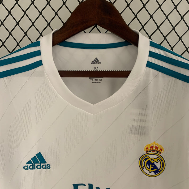 Camisa Real Madrid 2017/18 Manga Longa Retrô