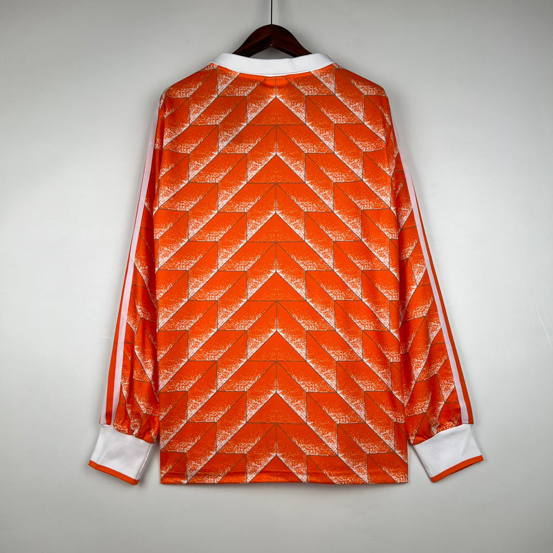 Camisa Holanda 1988 Manga Longa Retrô