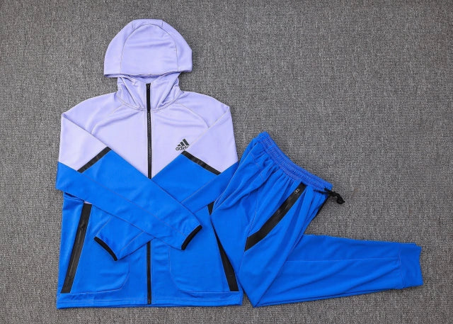Conjunto de Corta Vento Adidas Lilás e Azul / 374