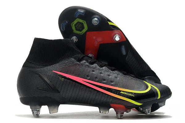 Chuteira Campo Nike Mercurial Superfly V||| Elite SG PRO Anti Clog Black/Yellow - Cano Alto