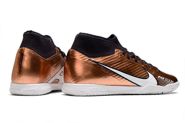 Chuteira Futsal Nike Air Zoom Superfly 9TF - Bronze - Cano Alto