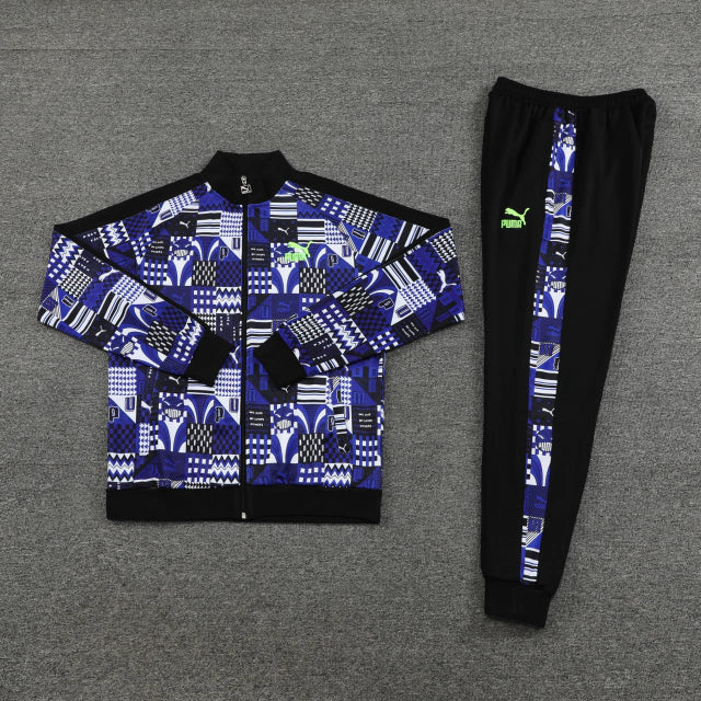Conjunto de Agasalho Puma Azul e Preto / 734