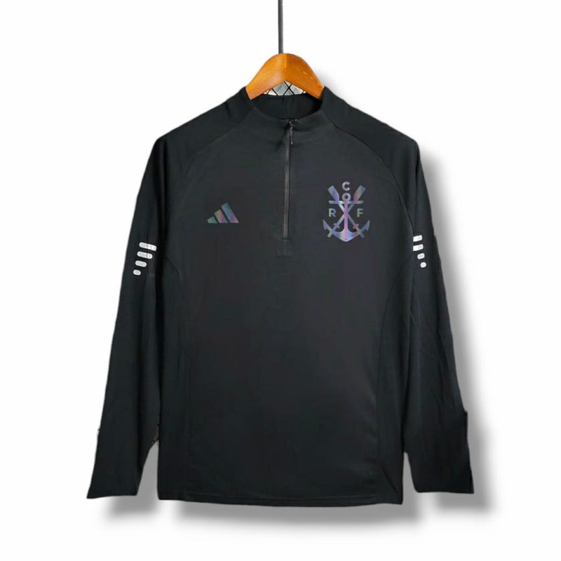 Camisa Flamengo 2023/24 Black Refletida Manga Longa