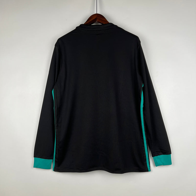 Camisa Real Madrid 2017/18 Away Manga Longa Retrô