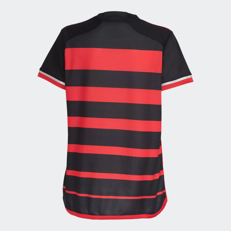 Camisa Flamengo I 2024/25  Torcedor Adidas Feminina - Vermelho+Preto