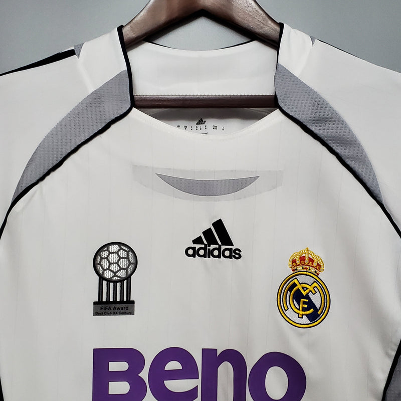 Camisa Real Madrid 2006/07 Manga Longa Home