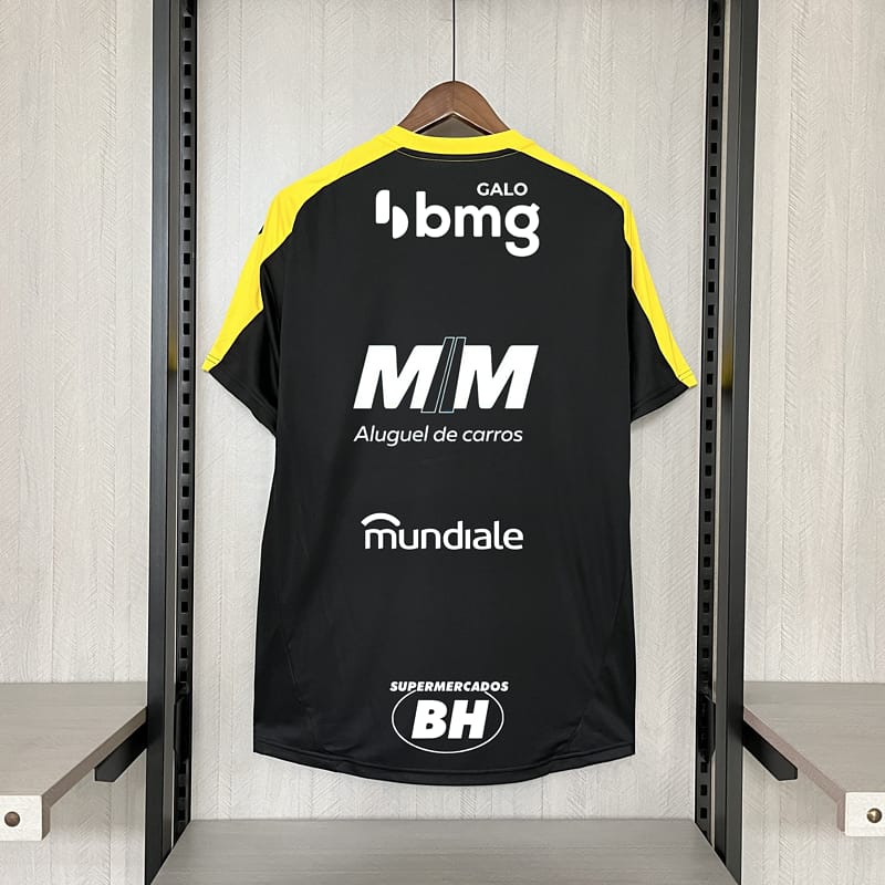 Camisa Atlético Mineiro 2025/26 Treino Black C/ PATROCÍNIOS