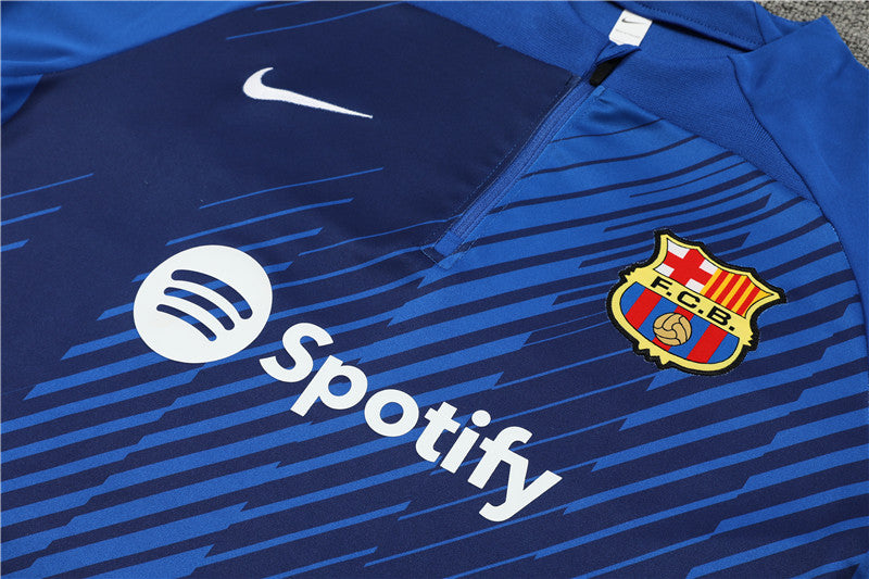 Conjunto de Treino Barcelona 23/24 Azul Marinho
