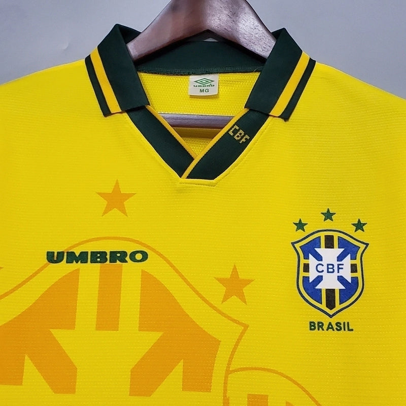 Camisa Brasil Retrô 1994/95  I Umbro Masculina - Amarela
