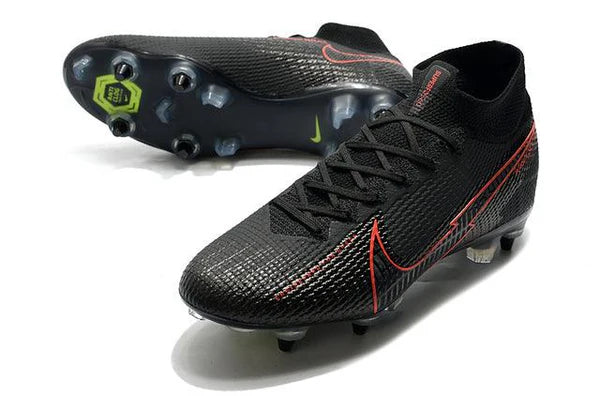 Chuteira Nike Mercurial Superfly 7 Elite SG - PRO Anti Clog Black/Red - Cano Alto