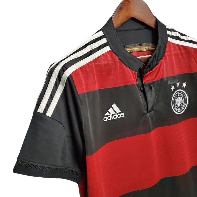 Camisa Retrô Seleção da Alemanha II 2014 - Masculina Adidas - Preta e vermelha