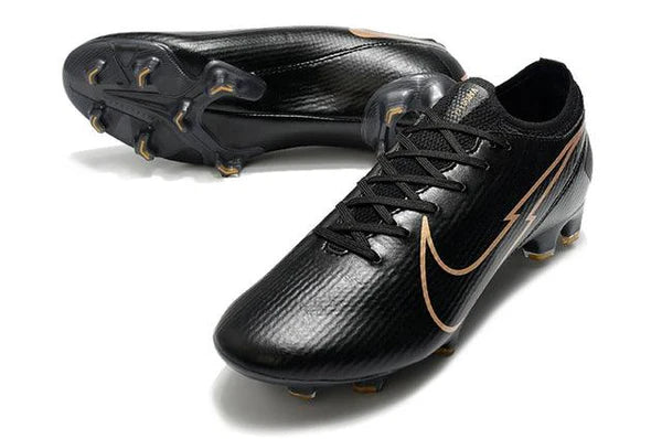 Chuteira Campo Nike Mercurial Vapor 13 Elite FG - Black/Gold - Low