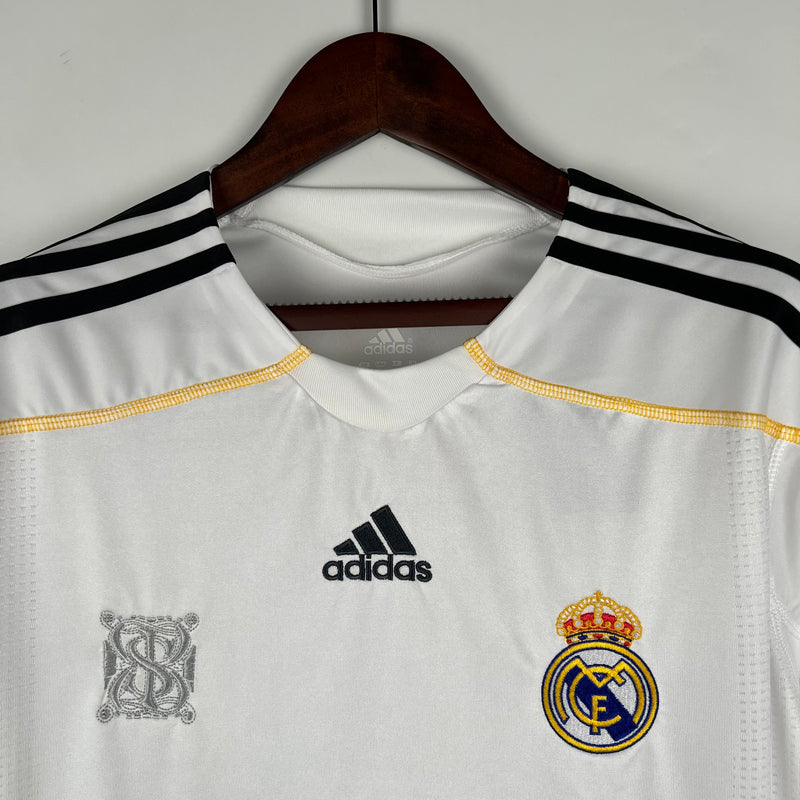 Camisa Real Madrid 2009/10 Manga Longa Retrô Home