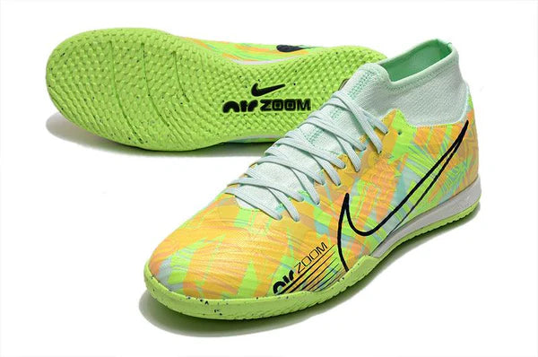 Chuteira Futsal Nike Air Zoom Superfly 9TF - Verde - Cano Alto