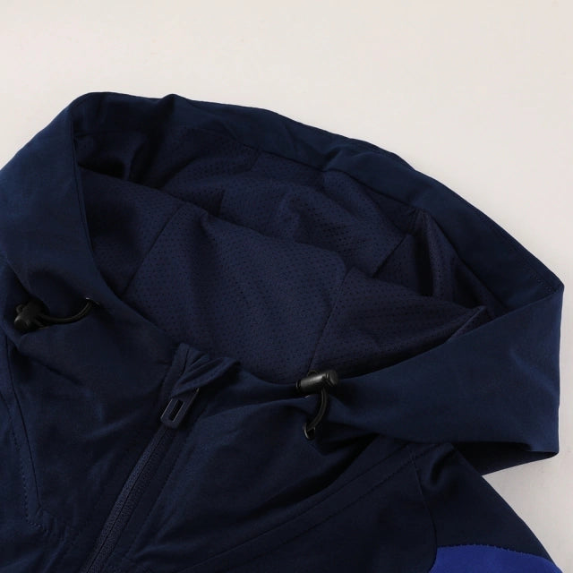 Conjunto de Corta Vento Adidas Preto e Azul / 374