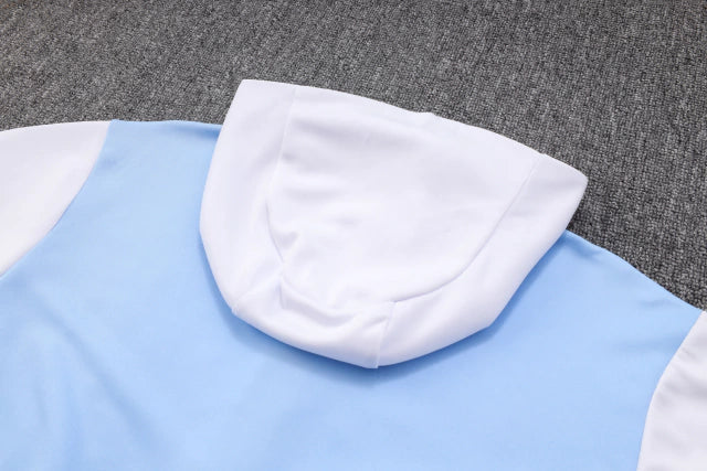 Conjunto de Moletom Nike Sportswear Tech Fleece Azul Celeste e Branco / 374
