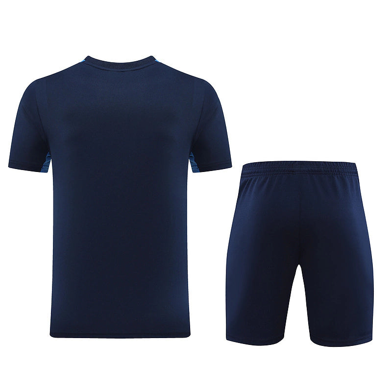 Kit Treino Nike Masculino Camisa e Bermuda Azul Marinho