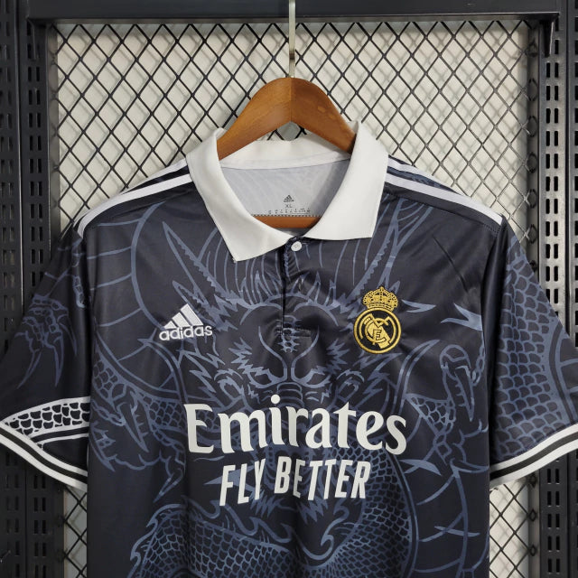 CAMISA REAL MADRID SPECIAL EDITION BLACK DRAGÃO 2023/24 TORCEDOR-ADIDAS-MASCULINA-PRETO
