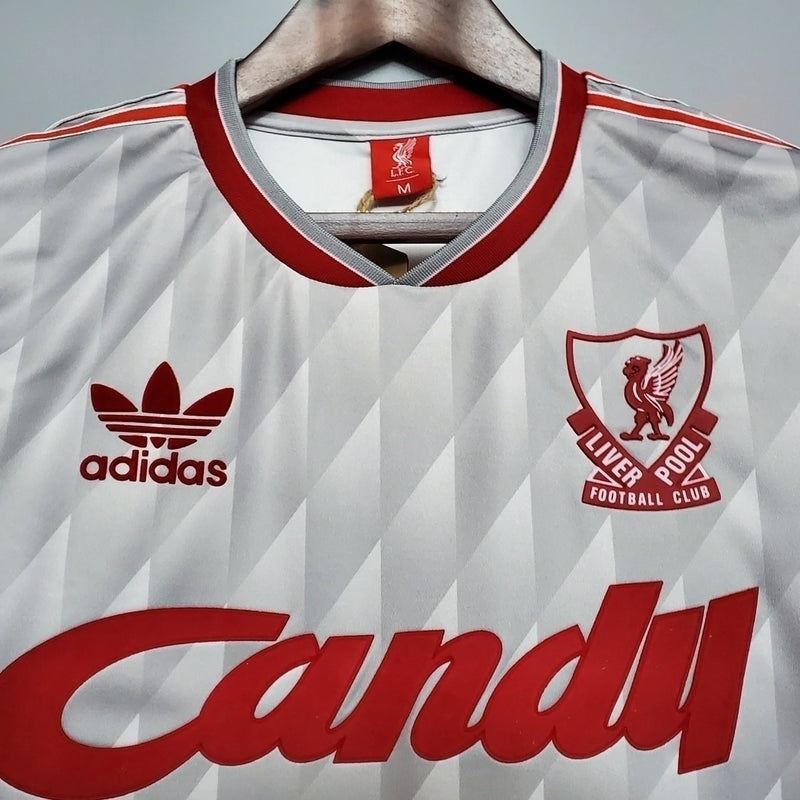 Camisa Retrô Liverpool Away 1989/91 Torcedor Adidas Masculina - Cinza