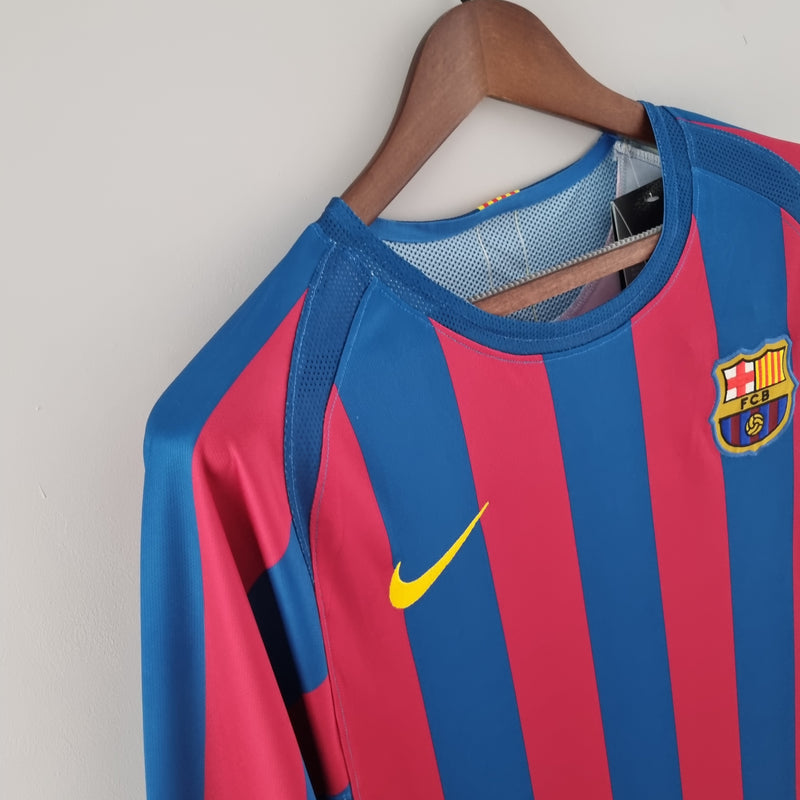 Camisa Barcelona 2005/06 Manga Longa Home